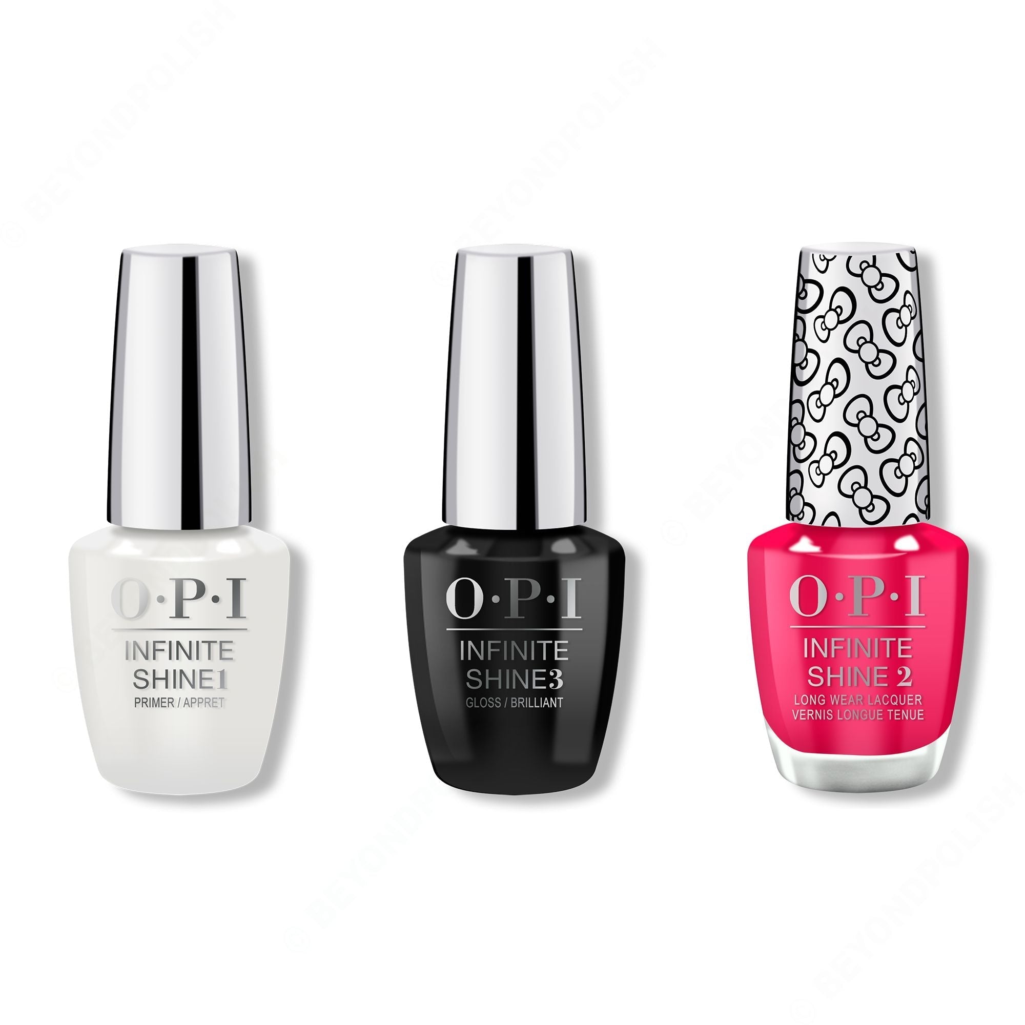 OPI - Infinite Shine Combo - Base, Top & All About The Bows - Long Lasting Formula