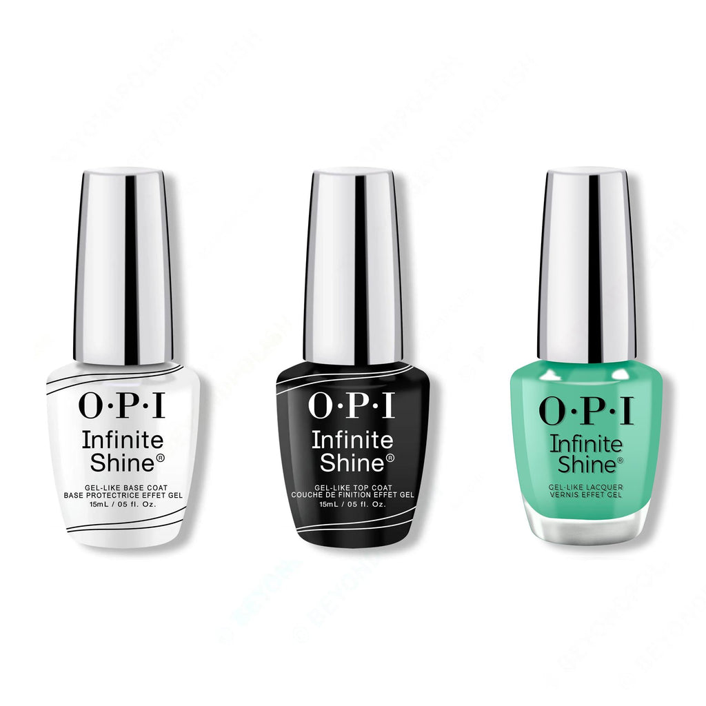 OPI - Infinite Shine Combo - Base, Top & Big Apple Green - OPIcons Spring 2026 - Long Lasting Formula