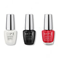 OPI - Infinite Shine Combo - Base, Top & Big Apple Red - Long Lasting Formula