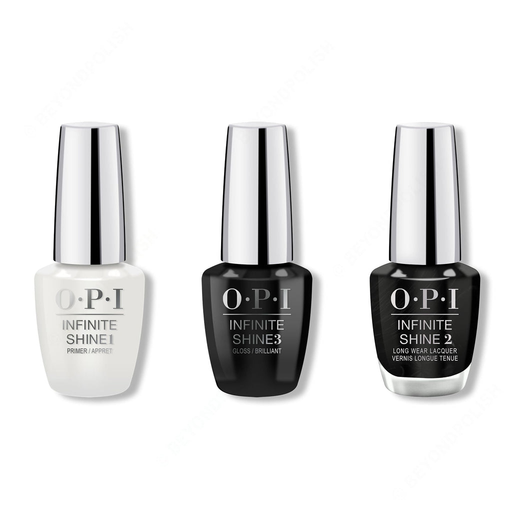 OPI - Infinite Shine Combo - Base, Top & Black Onyx - Long Lasting Formula