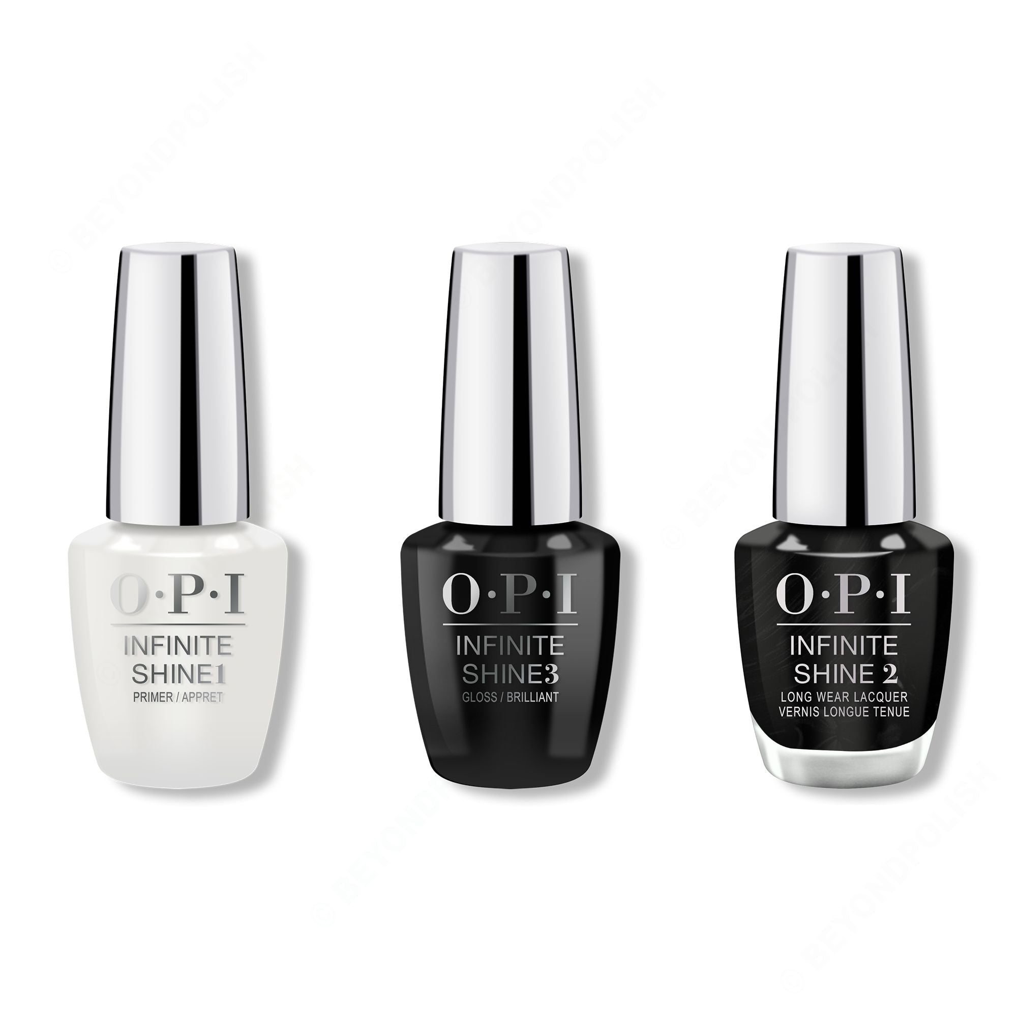 OPI - Infinite Shine Combo - Base, Top & Black Onyx - Long Lasting Formula