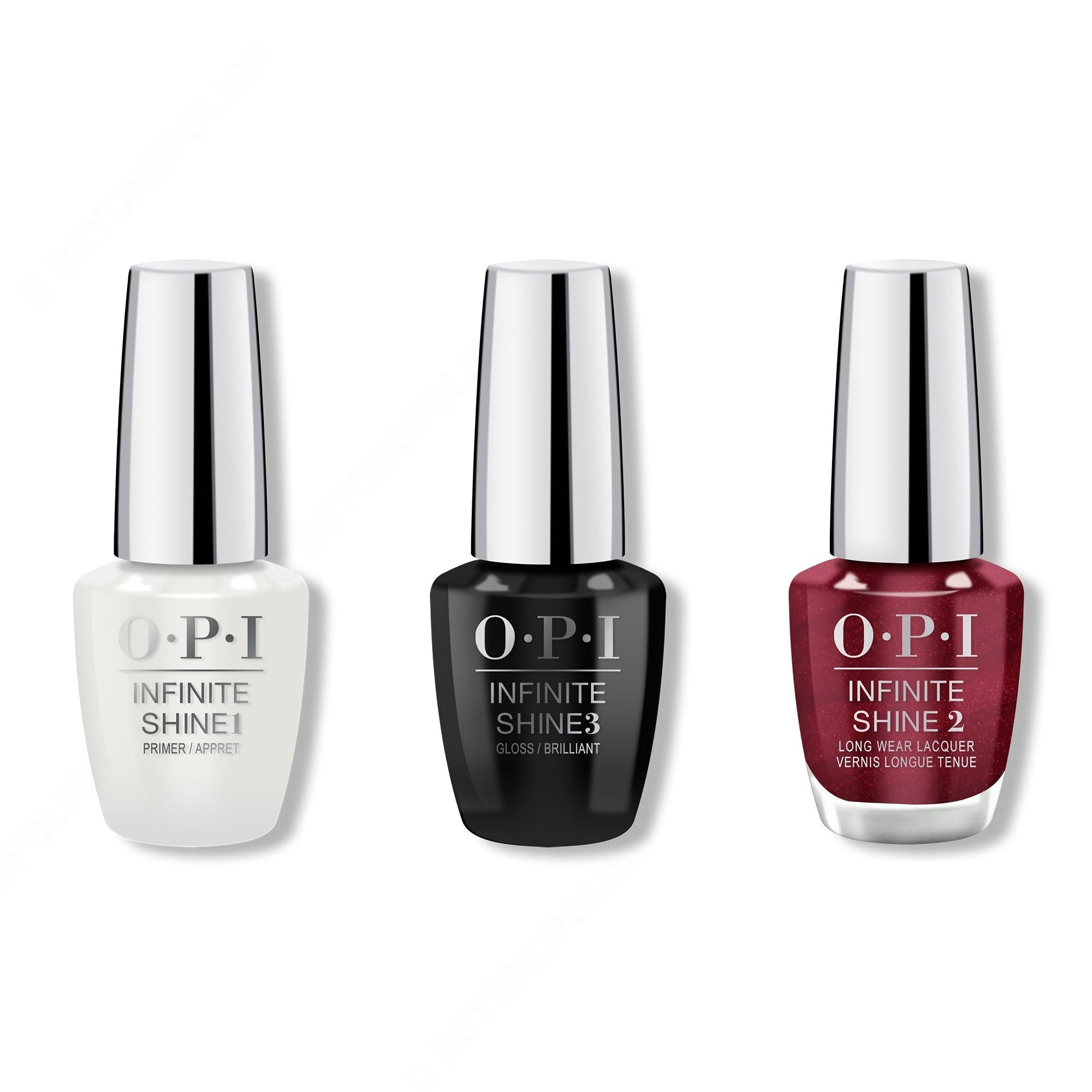 OPI - Infinite Shine Combo - Base, Top & Bogota Blackberry - Long Lasting Formula