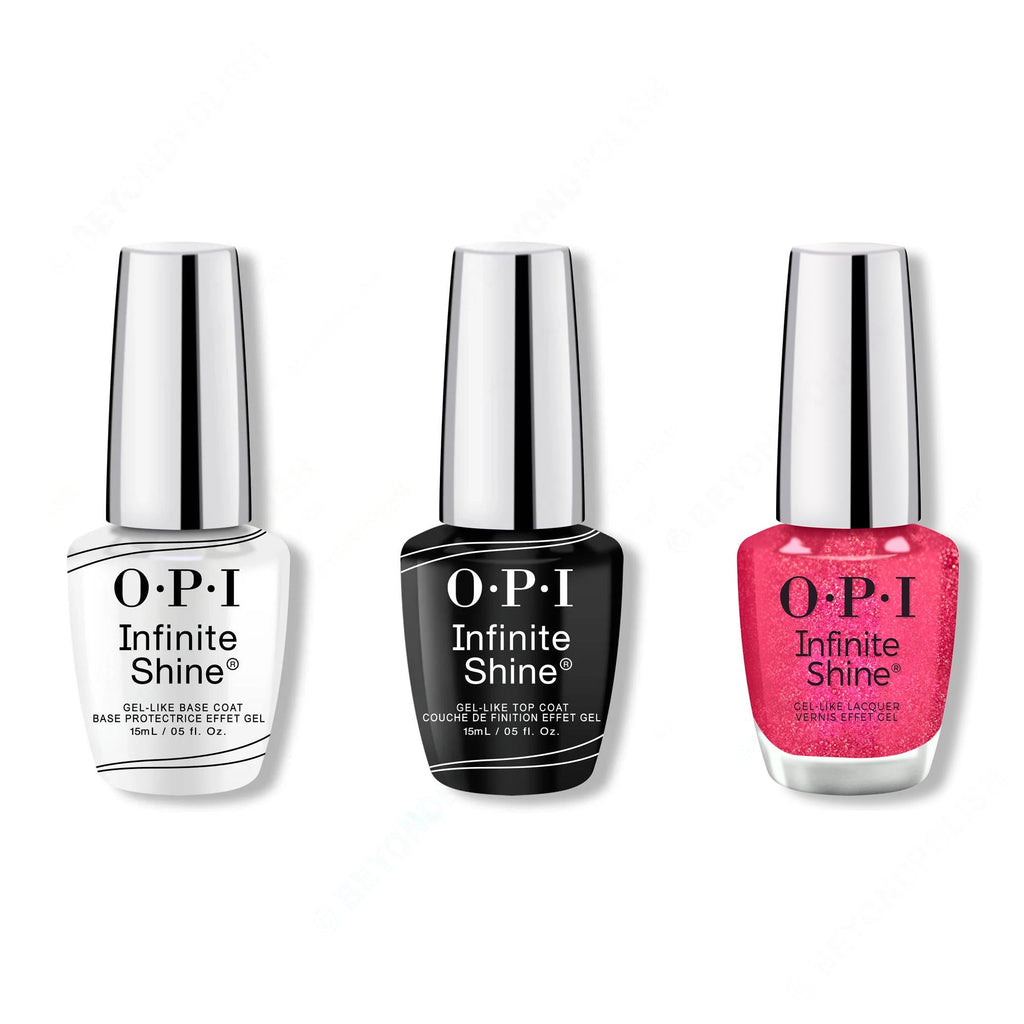 OPI - Infinite Shine Combo - Base, Top & Candy 4 My Sweet Tart - Long Lasting Formula