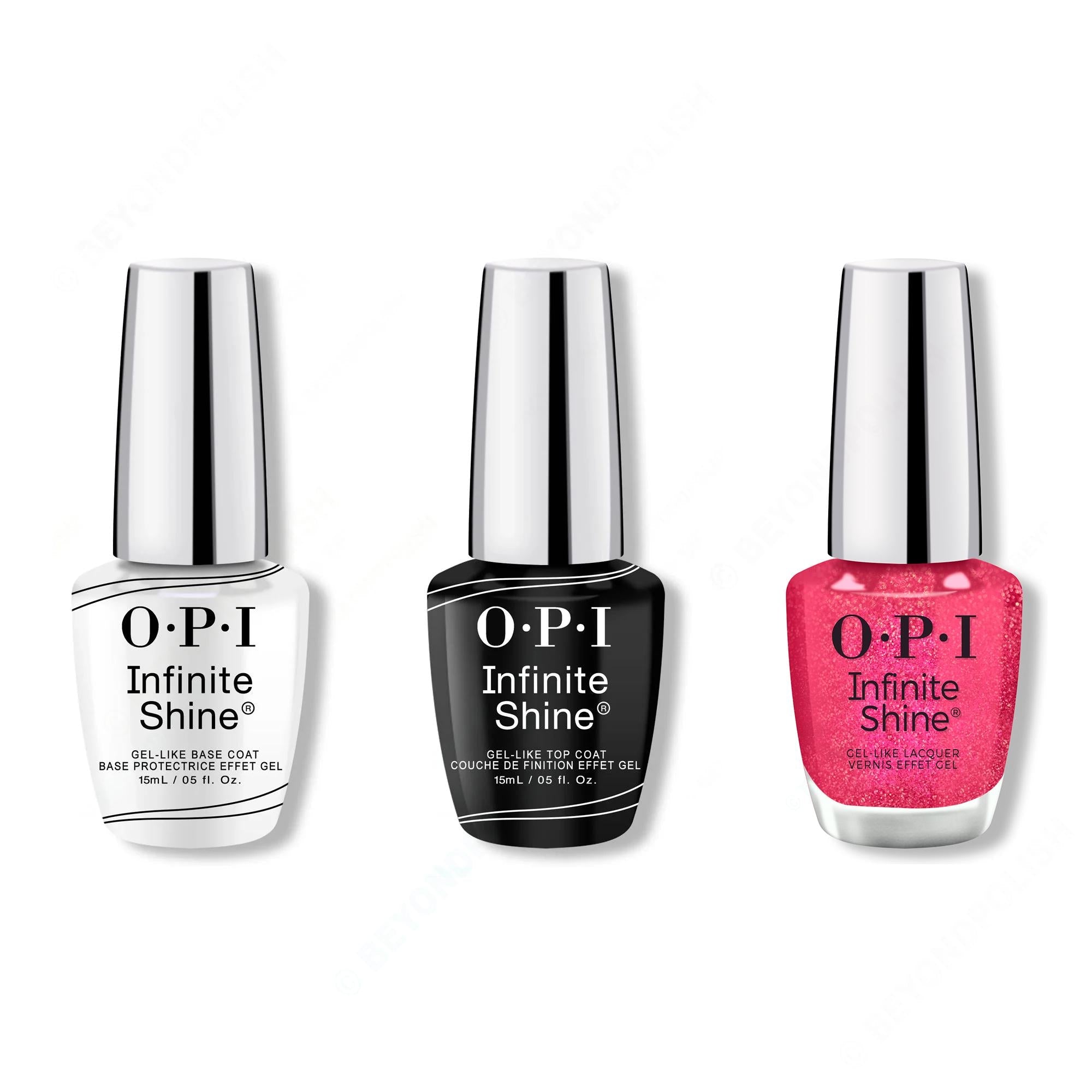 OPI - Infinite Shine Combo - Base, Top & Candy 4 My Sweet Tart - Long Lasting Formula