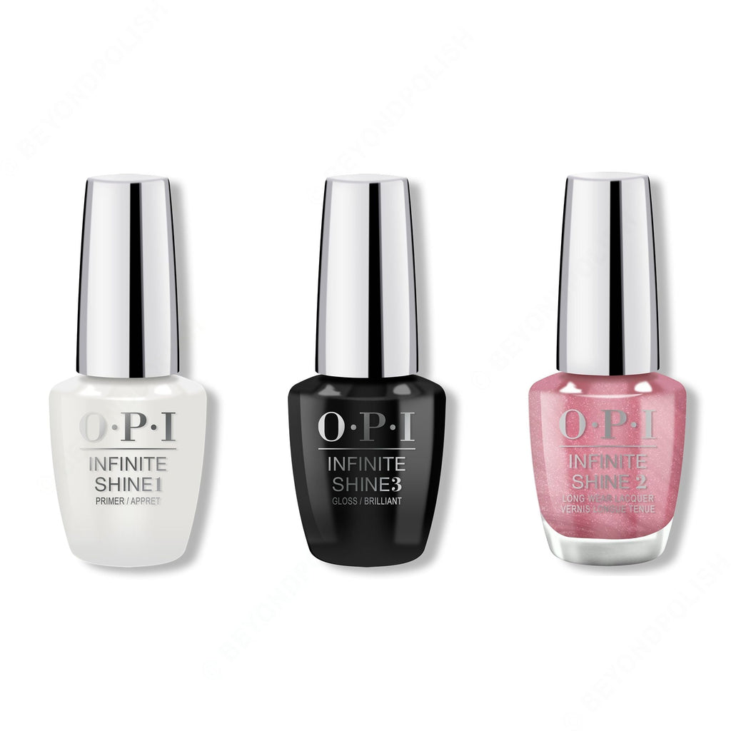 OPI - Infinite Shine Combo - Base, Top & Chicago Champagne Toast - Long Lasting Formula