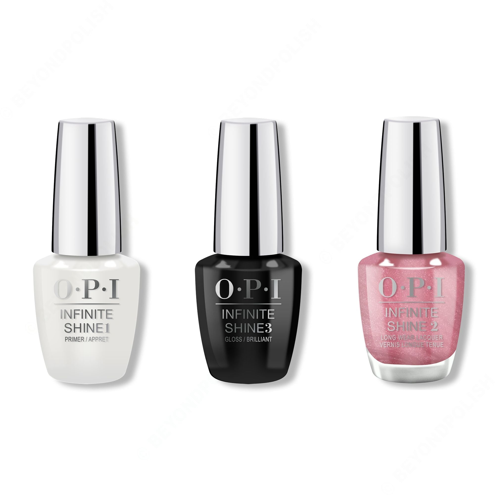 OPI - Infinite Shine Combo - Base, Top & Chicago Champagne Toast - Long Lasting Formula