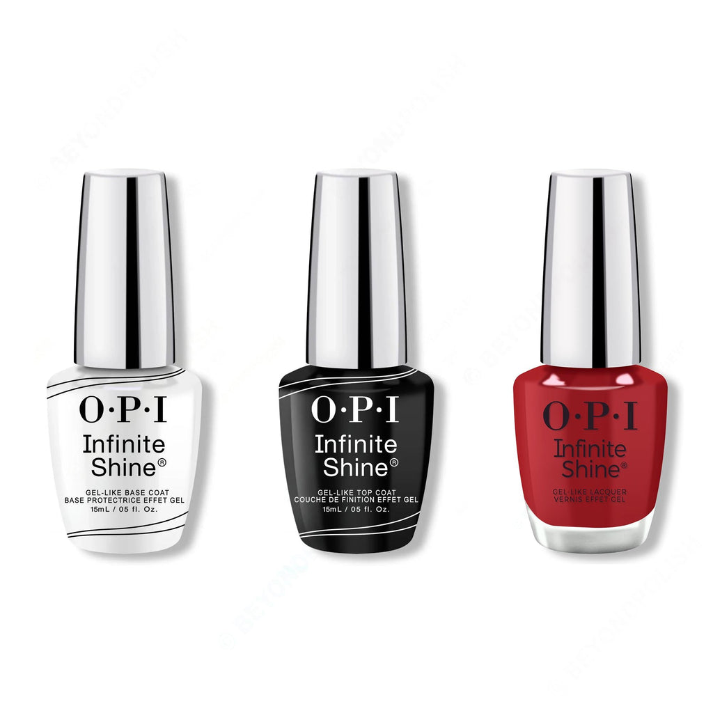 OPI - Infinite Shine Combo - Base, Top & Crankin' Holiday Jams - Long Lasting Formula