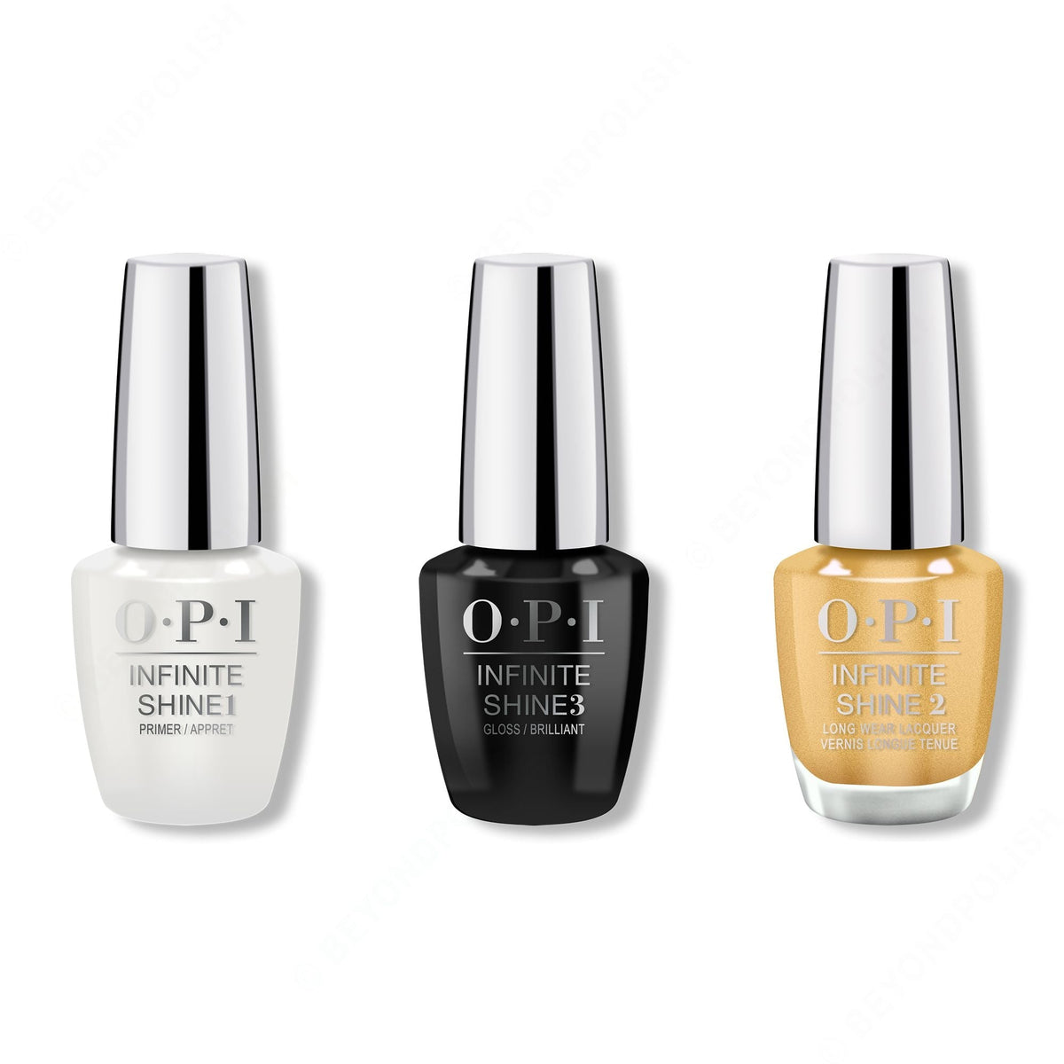 OPI - Infinite Shine Combo - Base, Top & Dazzling Dew Drop 0.5 oz - Long Lasting Formula