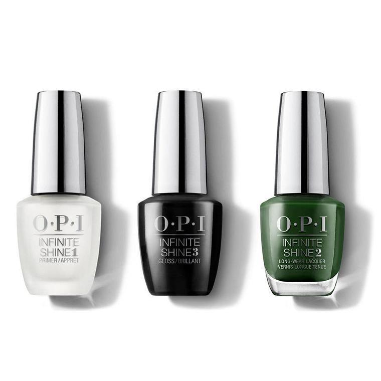 OPI - Infinite Shine Combo - Base, Top & Envy The Adventure 0.5 oz - Long Lasting Formula