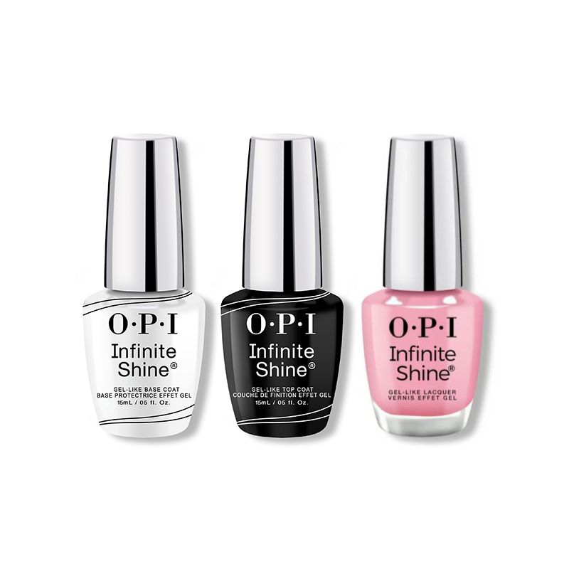 OPI - Infinite Shine Combo - Base, Top & Flamingo Your Own Way - Long Lasting Formula
