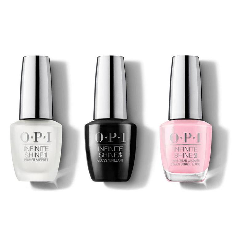 OPI - Infinite Shine Combo - Base, Top & Follow Your Bliss 0.5 oz - Long Lasting Formula