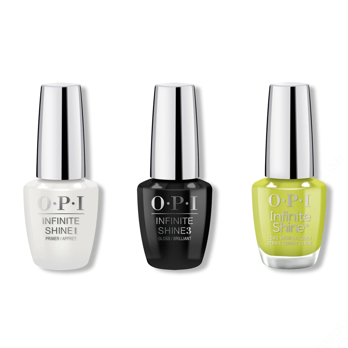 OPI - Infinite Shine Combo - Base, Top & Get in Lime - Long Lasting Formula