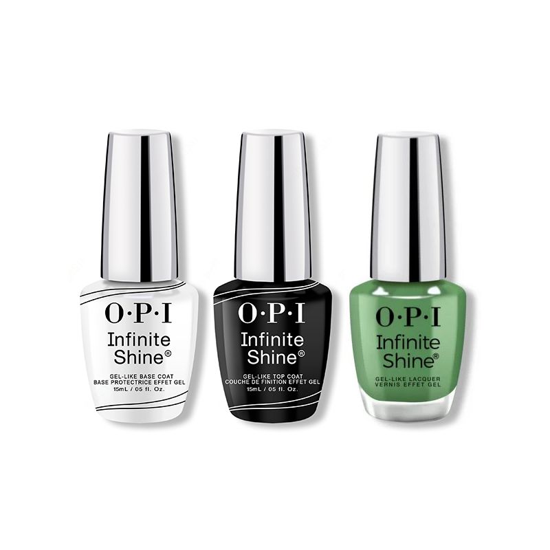 OPI - Infinite Shine Combo - Base, Top & Happily Evergreen After - Long Lasting Formula