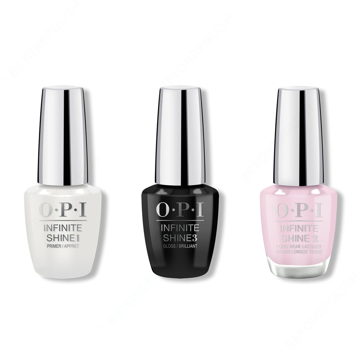 OPI - Infinite Shine Combo - Base, Top & Hollywood & Vibe - Long Lasting Formula