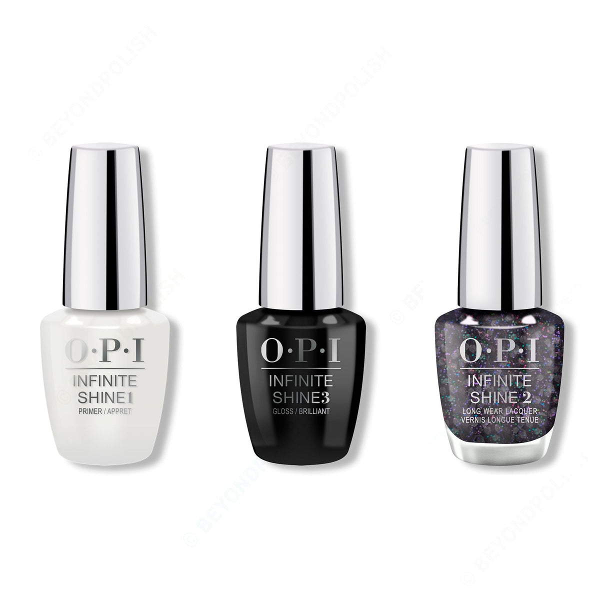 OPI - Infinite Shine Combo - Base, Top & Hot & Coaled - Long Lasting Formula