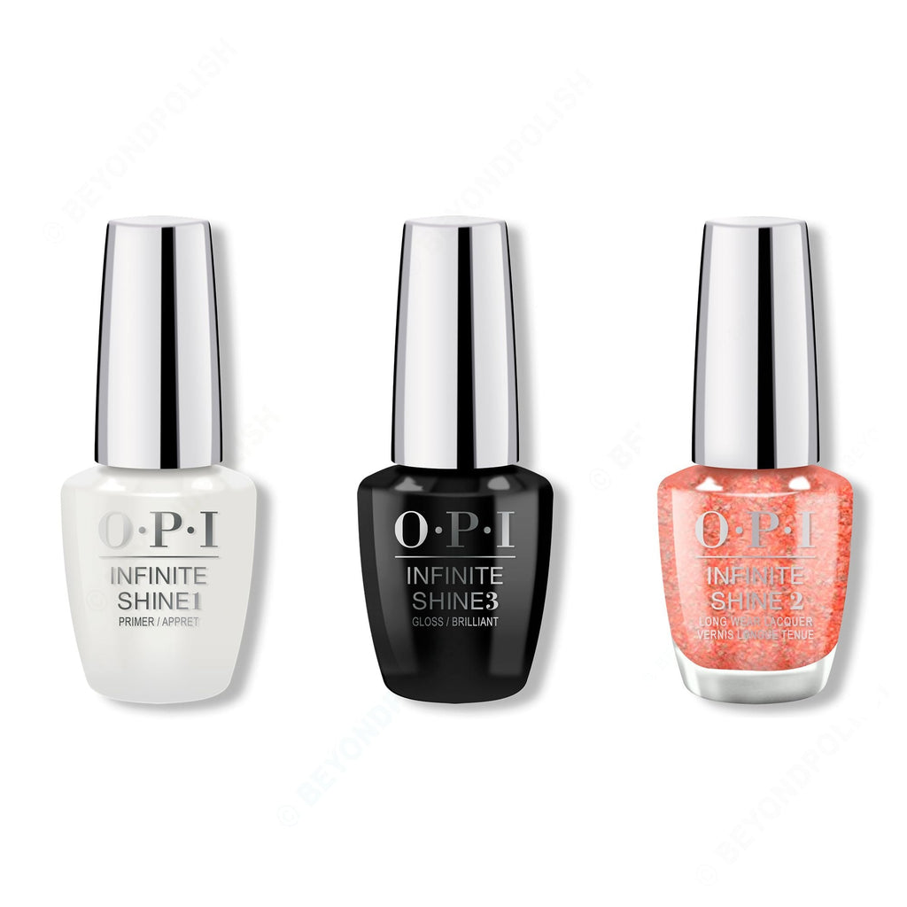 OPI - Infinite Shine Combo - Base, Top & It's a Wonderful Spice - Long Lasting Formula