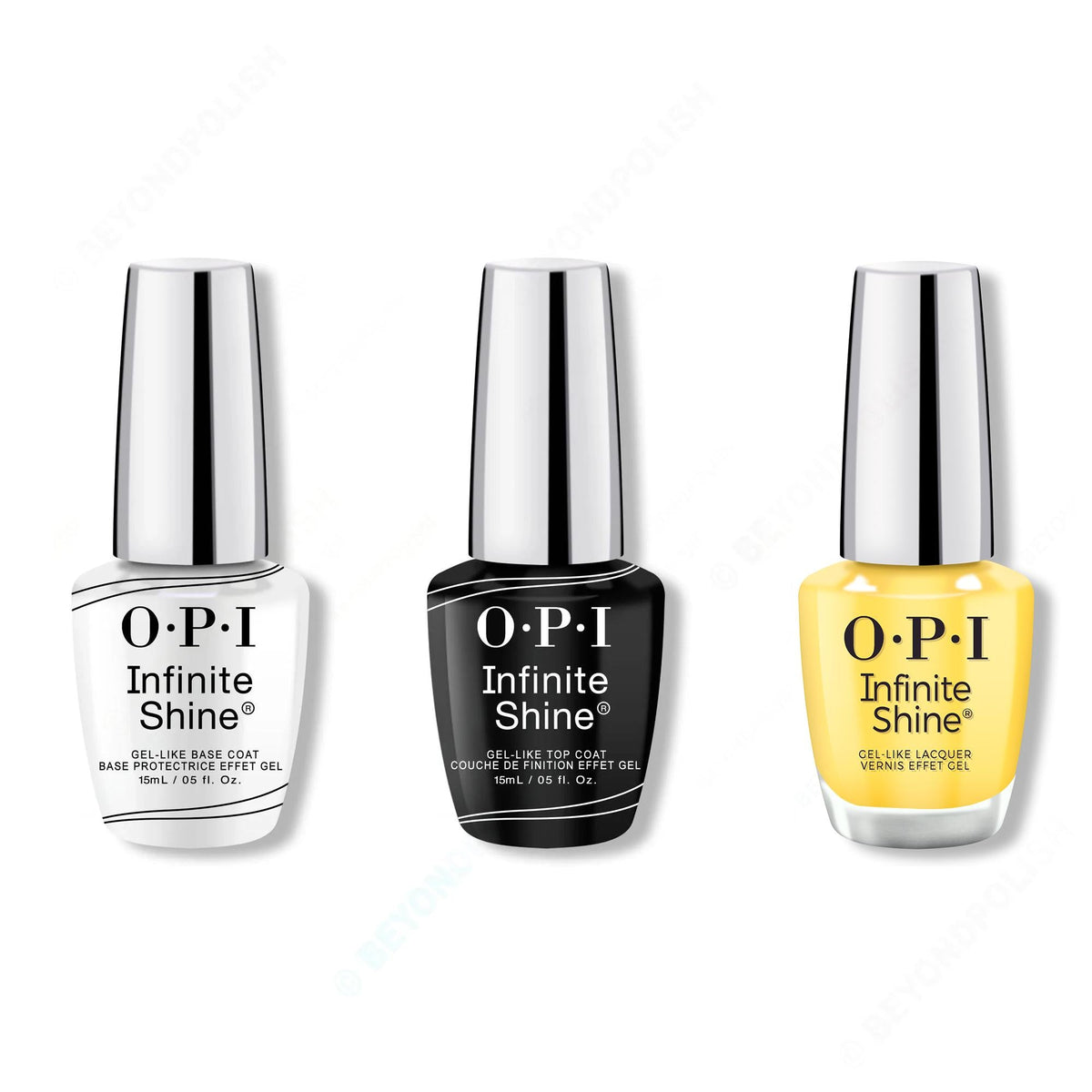 OPI - Infinite Shine Combo - Base, Top & Keep Up Buttercup - Long Lasting Formula