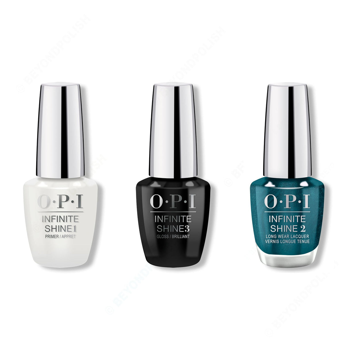 OPI - Infinite Shine Combo - Base, Top & Let's Scrooge - Long Lasting Formula