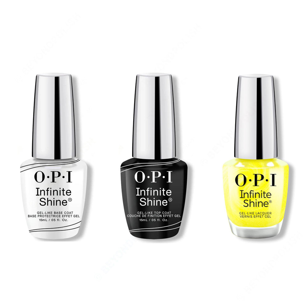 OPI - Infinite Shine Combo - Base, Top & Limon-yello! - Long Lasting Formula