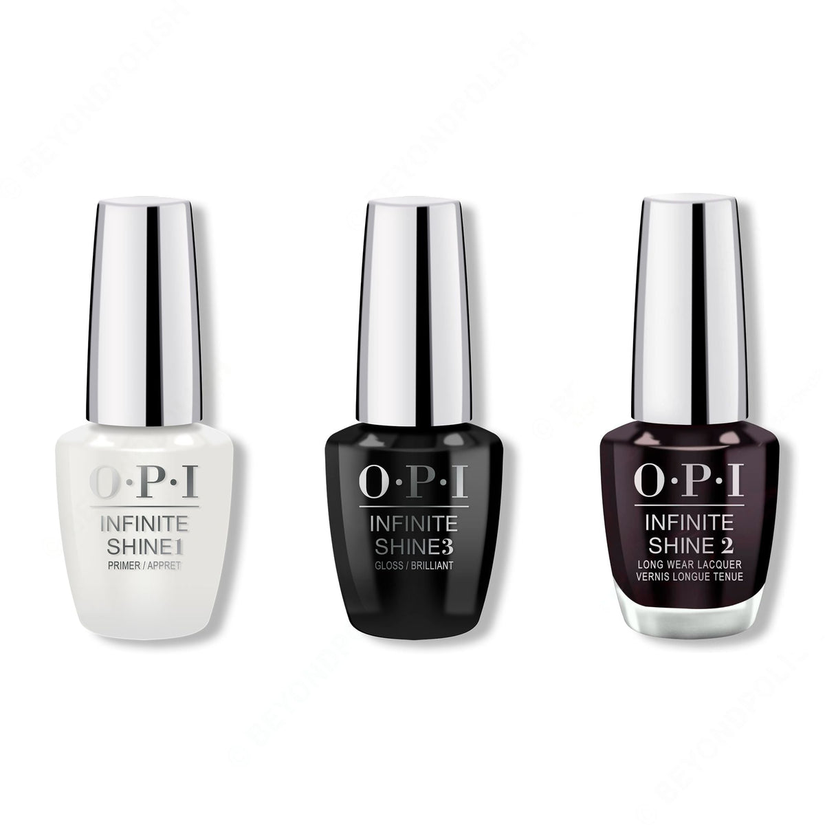 OPI - Infinite Shine Combo - Base, Top & Lincoln Park After Dark - Long Lasting Formula