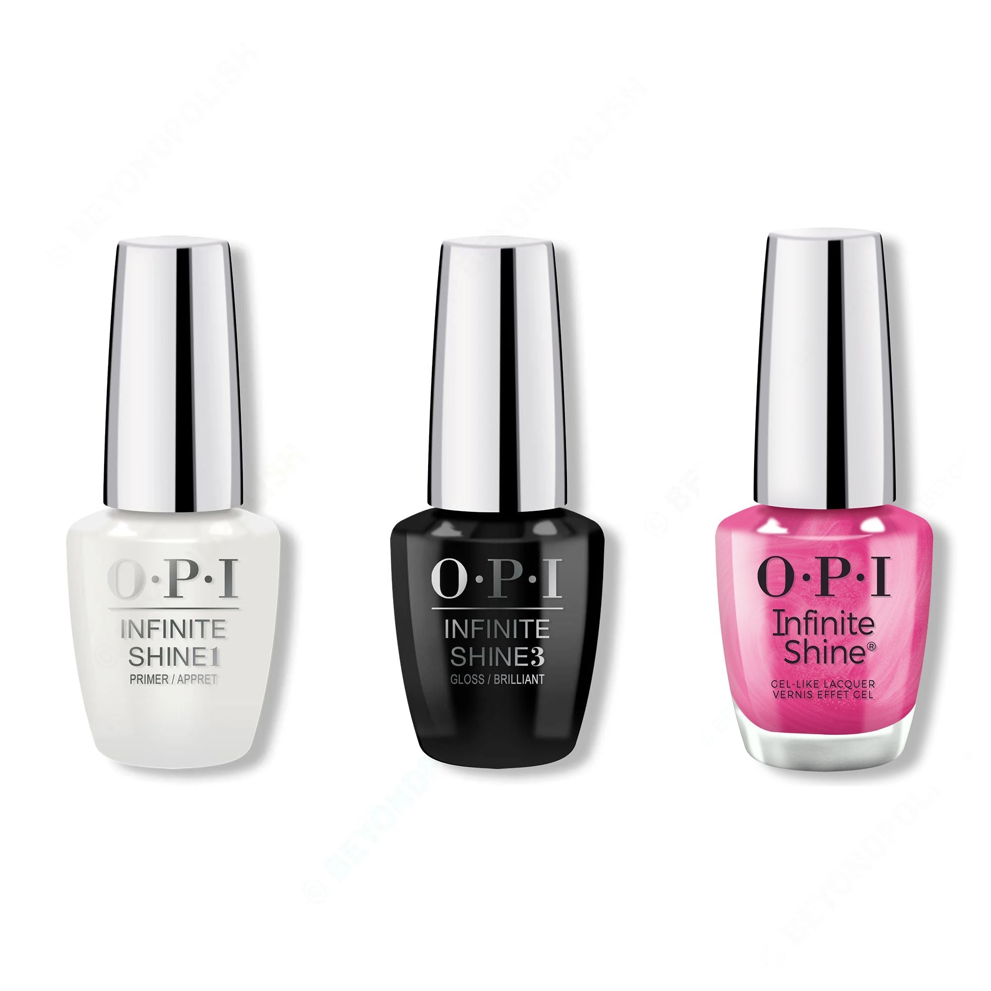 OPI - Infinite Shine Combo - Base, Top & Lip Pink Battle - Long Lasting Formula