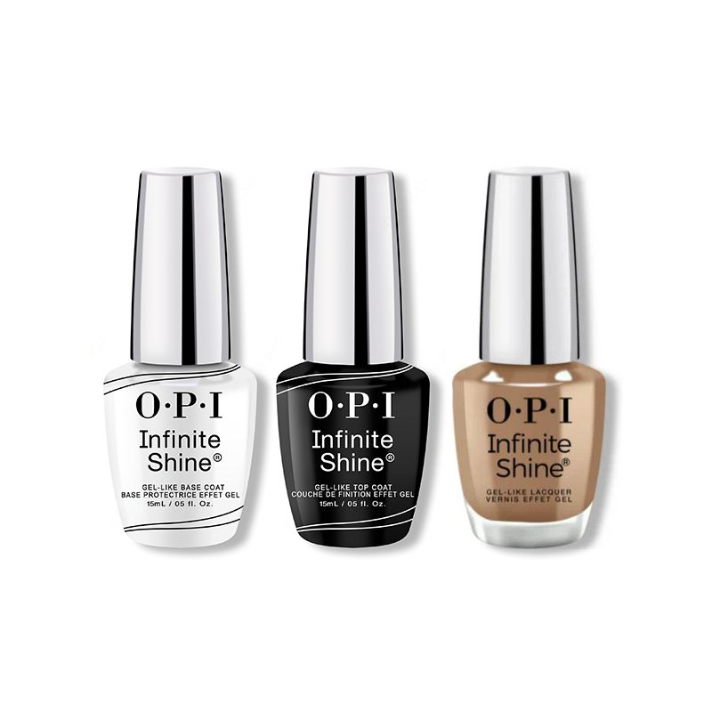 OPI - Infinite Shine Combo - Base, Top & Livin' La Vida Mocha - Long Lasting Formula