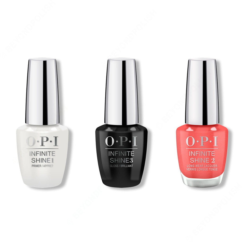OPI - Infinite Shine Combo - Base, Top & My Address Is - Long Lasting Formula