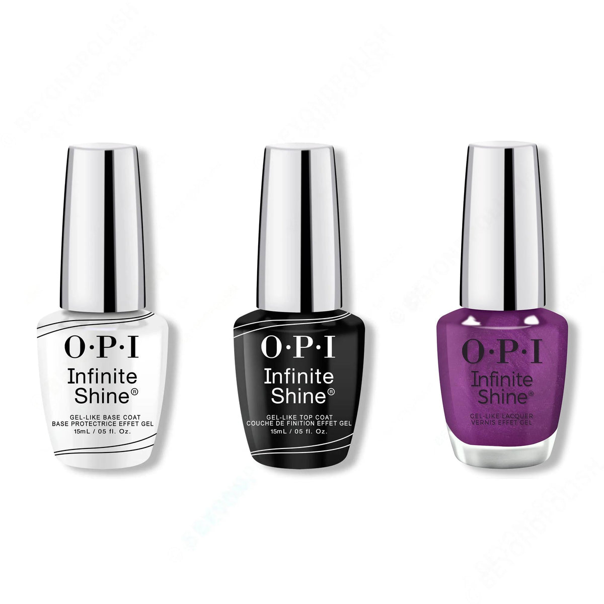 OPI - Infinite Shine Combo - Base, Top & My Berry Janes - Long Lasting Formula