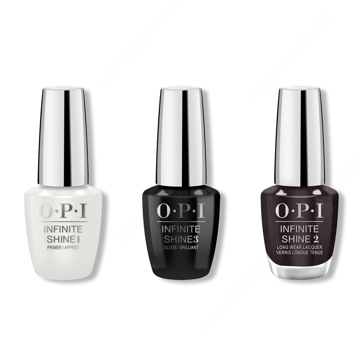 OPI - Infinite Shine Combo - Base, Top & My Private Jet - Long Lasting Formula