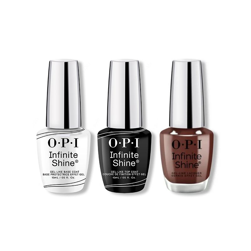 OPI - Infinite Shine Combo - Base, Top & Not Afraid Of The Dark - Long Lasting Formula