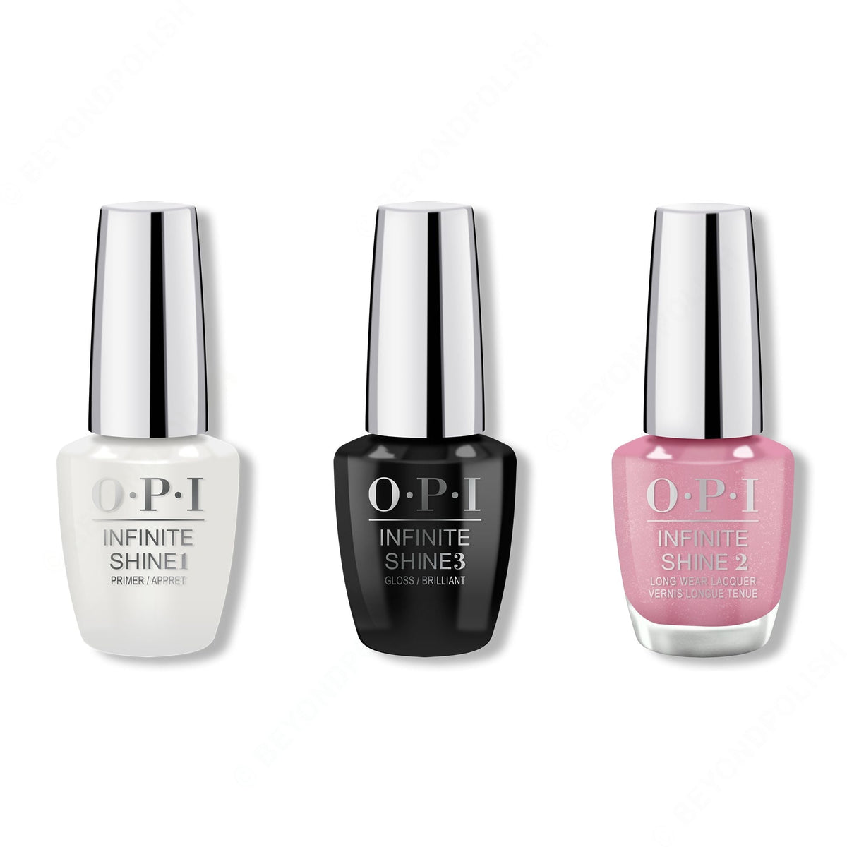 OPI - Infinite Shine Combo - Base, Top & Not So Bora-Bora-ing Pink - Long Lasting Formula