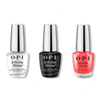 OPI - Infinite Shine Combo - Base, Top & Pack a Cherry-on Bag - Long Lasting Formula