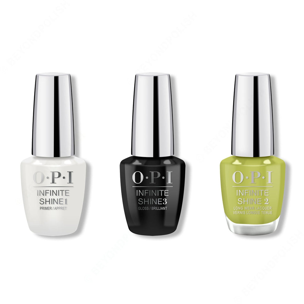 OPI - Infinite Shine Combo - Base, Top & Pear-adise Cove - Long Lasting Formula