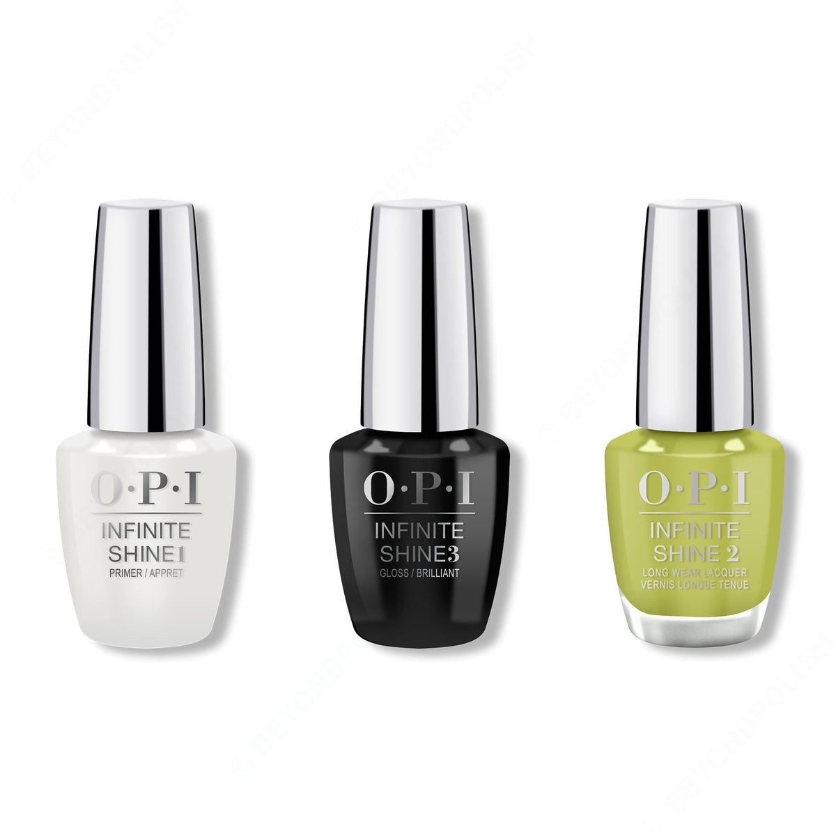 OPI - Infinite Shine Combo - Base, Top & Pear-adise Cove - Long Lasting Formula