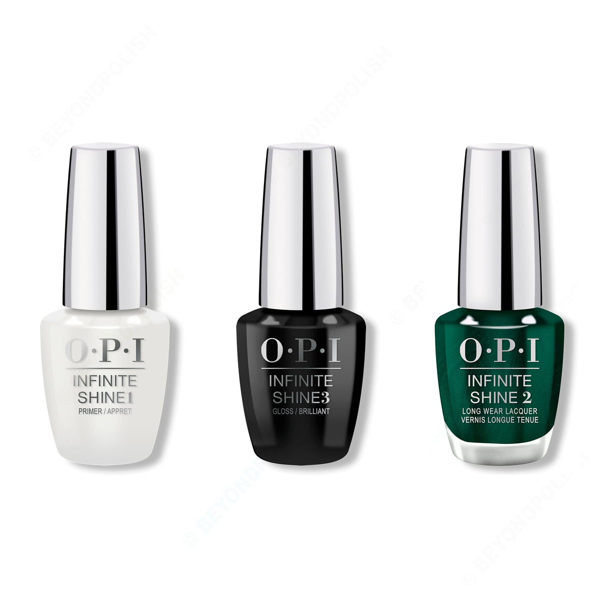 OPI - Infinite Shine Combo - Base, Top & Peppermint Bark and Bite - Long Lasting Formula
