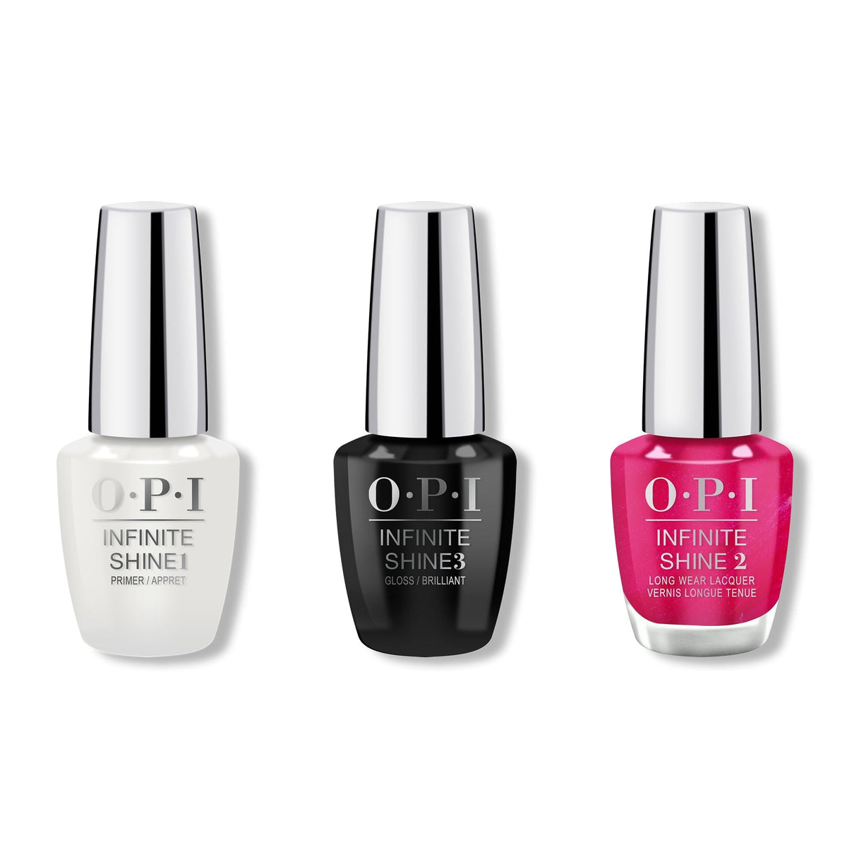 OPI - Infinite Shine Combo - Base, Top & Pompeii Purple - Long Lasting Formula