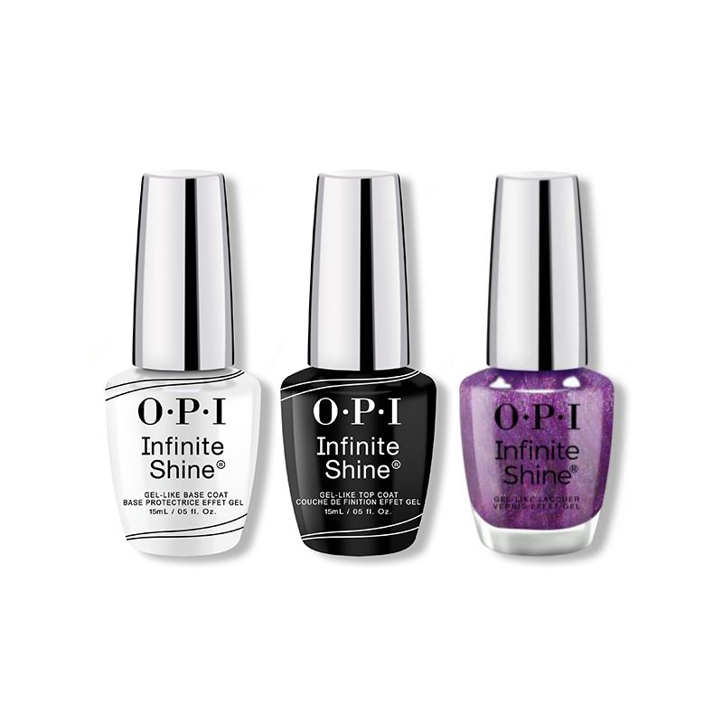 OPI - Infinite Shine Combo - Base, Top & Purple Reign - Long Lasting Formula