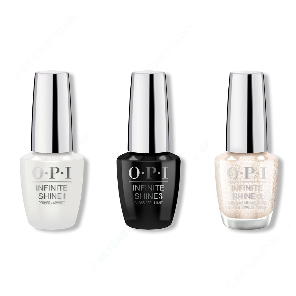 OPI - Infinite Shine Combo - Base, Top & Salty Sweet Nothings - Long Lasting Formula