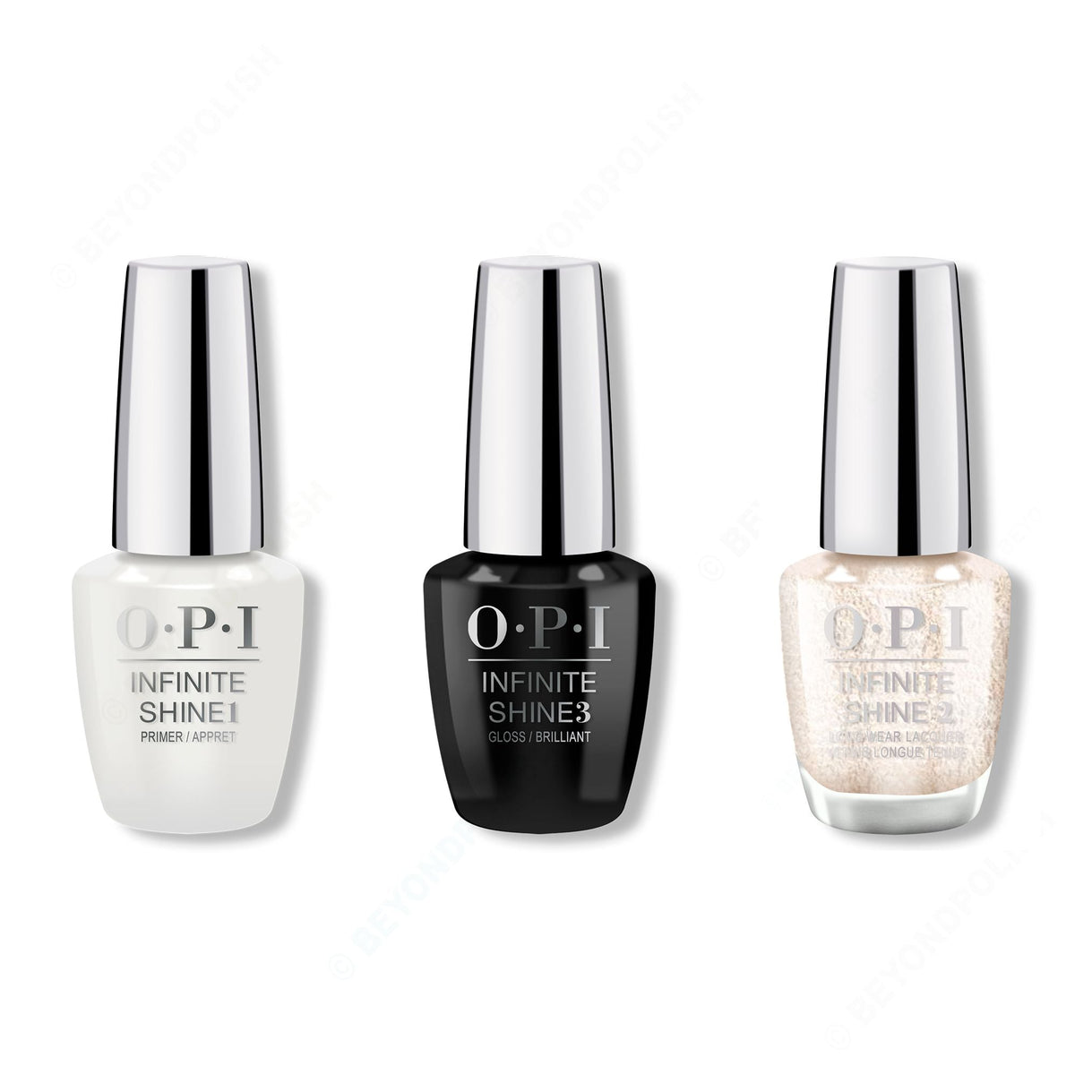 OPI - Infinite Shine Combo - Base, Top & Salty Sweet Nothings - Long Lasting Formula
