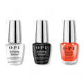 OPI - Infinite Shine Combo - Base, Top & Shock Em Orange - OPIcons Spring 2026 - Long Lasting Formula