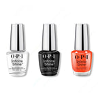 OPI - Infinite Shine Combo - Base, Top & Shock Em Orange - OPIcons Spring 2026 - Long Lasting Formula