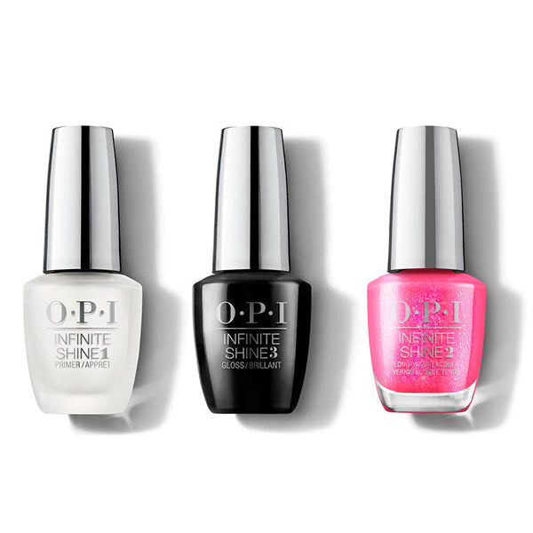 OPI - Infinite Shine Combo - Base, Top & Spring Break The Internet - Long Lasting Formula