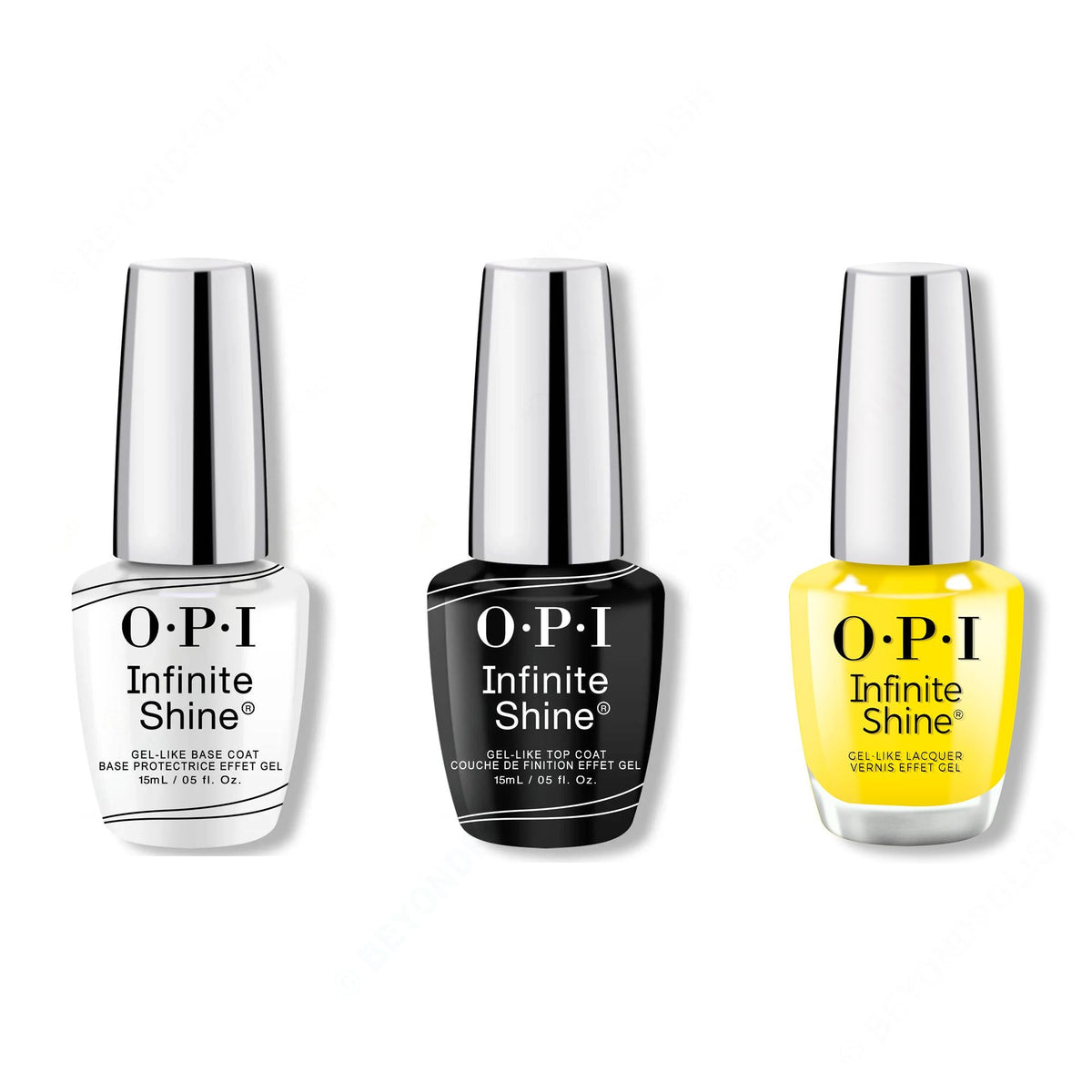 OPI - Infinite Shine Combo - Base, Top & Sunkissed and Tell - Long Lasting Formula