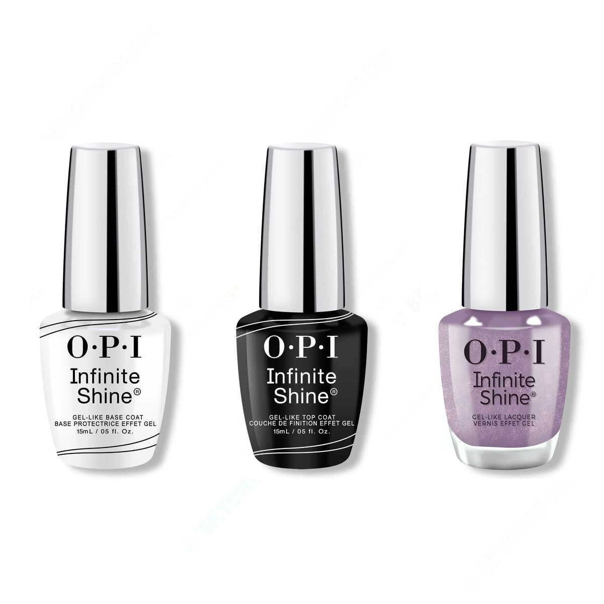 OPI - Infinite Shine Combo - Base, Top & Where Time Stuns Still - Long Lasting Formula