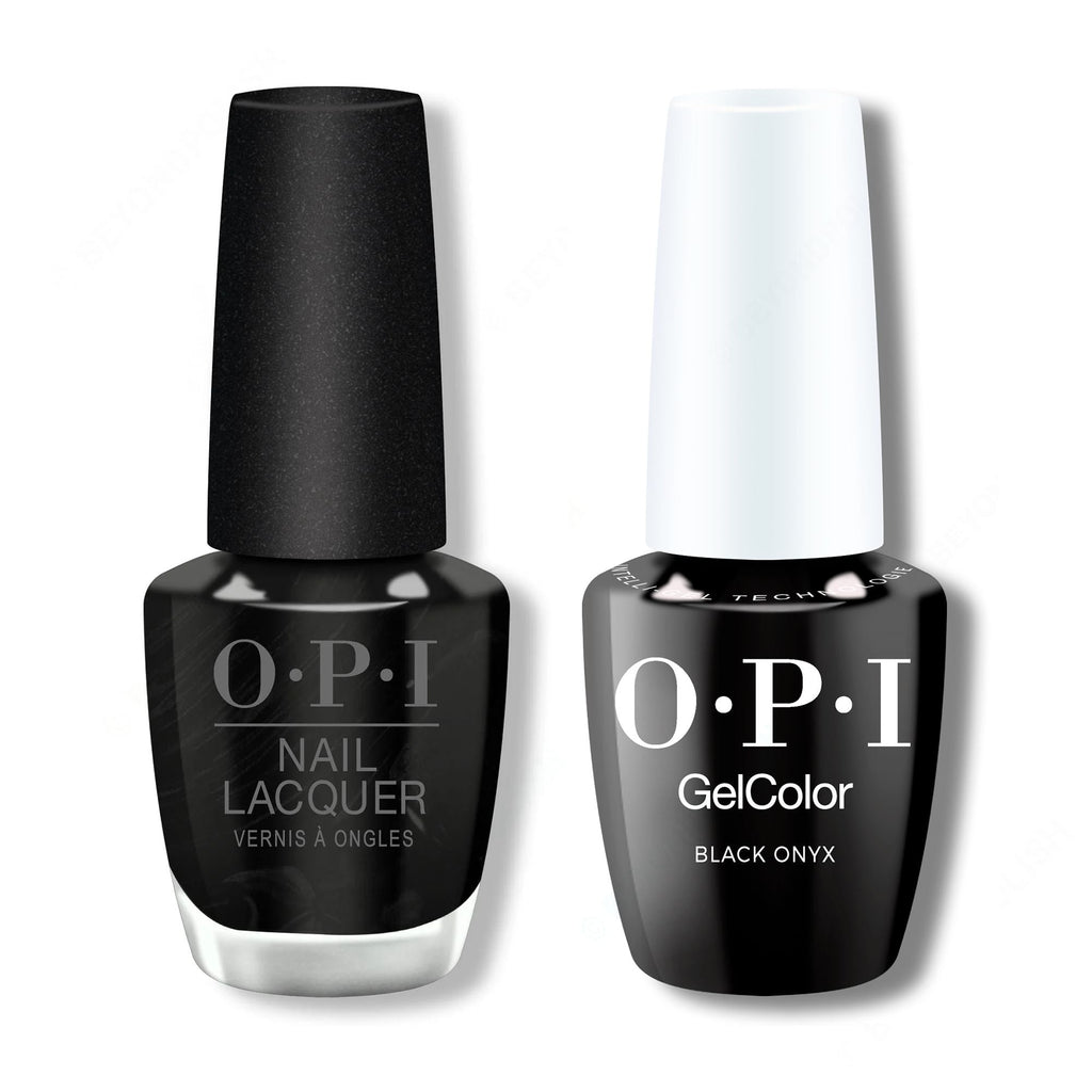 OPI - Intelli-Gel & Lacquer Combo - Black Onyx - Long Lasting Formula