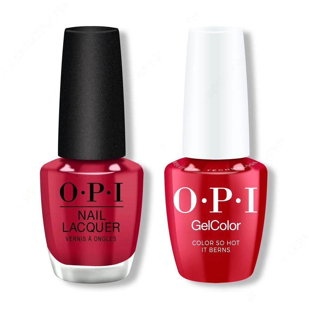 OPI - Intelli-Gel & Lacquer Combo - Color So Hot It Berns - Long Lasting Formula