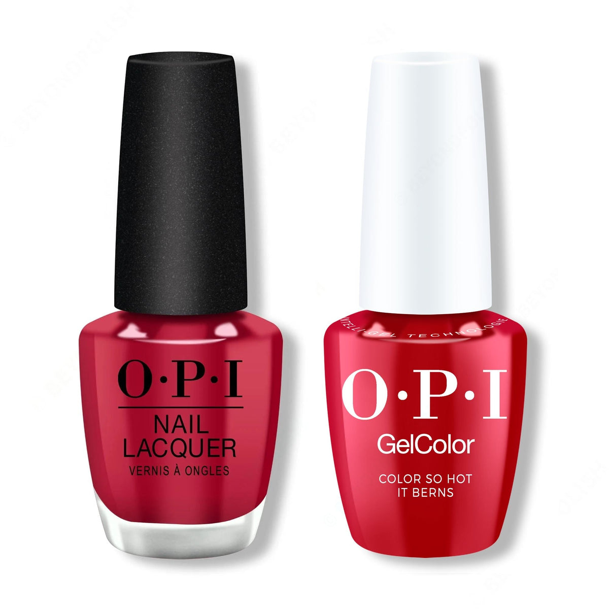 OPI - Intelli-Gel & Lacquer Combo - Color So Hot It Berns - Long Lasting Formula