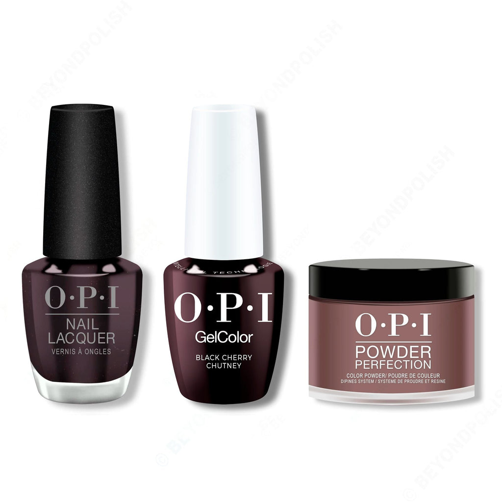 OPI - Intelli-Gel, Lacquer & Dip Combo - Black Cherry Chutney - Long Lasting Formula
