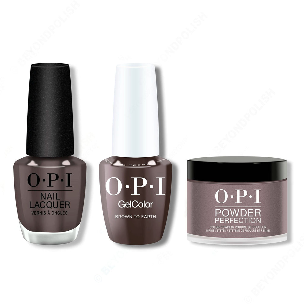 OPI - Intelli-Gel, Lacquer & Dip Combo - Brown To Earth - Long Lasting Formula