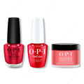 OPI - Intelli-Gel, Lacquer & Dip Combo - Color So Hot It Berns - Long Lasting Formula